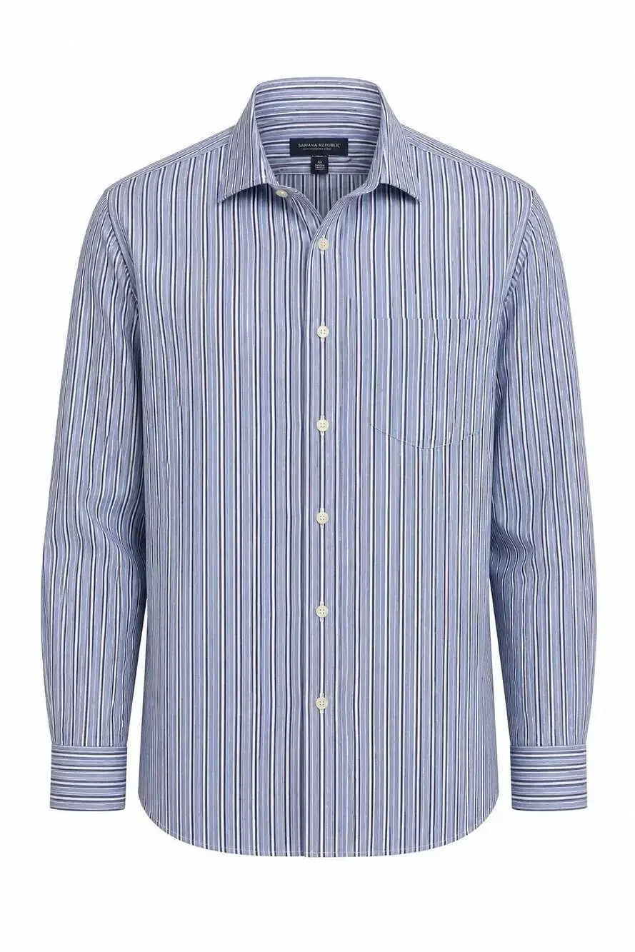 Banana Republic Non-Iron Classic Fit Striped Button-Down Shirt #1450